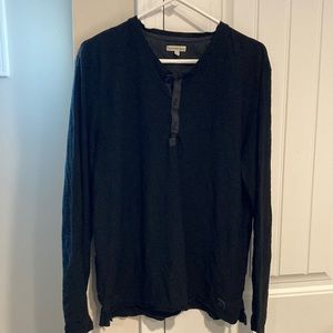 Calvin Klein Henley shirt size large color black